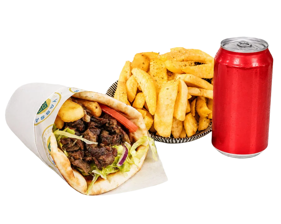 Souvlaki Combo lunch special at Yassas